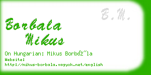 borbala mikus business card